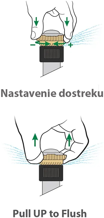 Nastavenie dostreku trysky RainBird R-Van