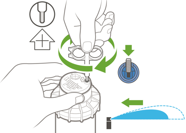 Nastavenie dostreku a výmena trysky na rotačných postrekovačoch Hunter