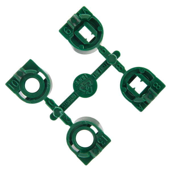 Sada zelených trysie s vysokým prietokom