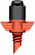 Aquila Jet Sprays 180° Black Cap/Orange Base/dostrek2,6m/1bar - Foto0