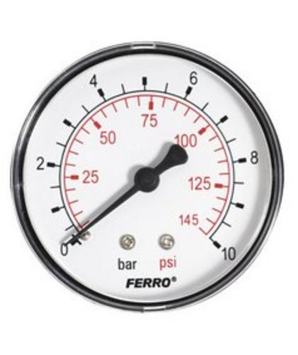 Manometer 1/4", 0-10bar - zadný vývod