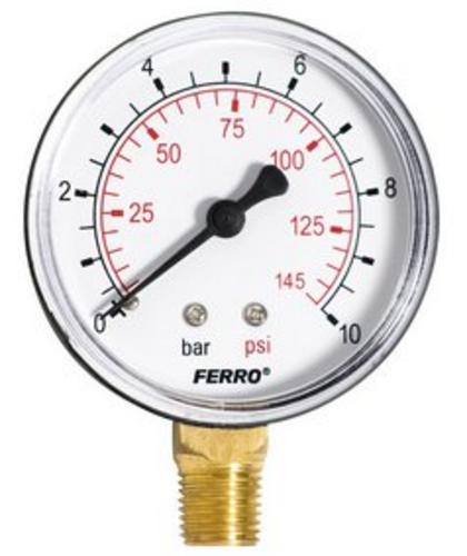 Manometer 1/4", 0-10bar - bočný vývod