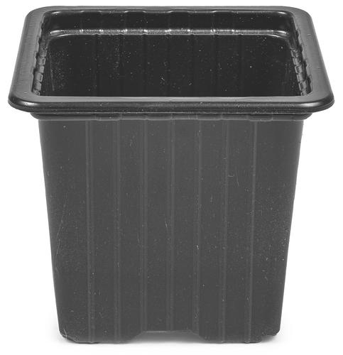 Odľahčený kvetináč čierny, 7 x 7 cm, výška 6,4 cm