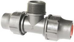 AK skrutkovací T - kus Lock 16 x 1/2" M x 16, PN6