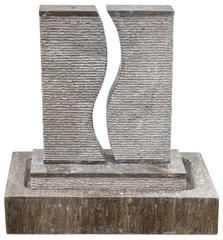 Kamenná fontána vrúbkovaná , výška 80 cm