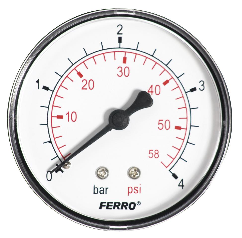 Manometer 1/4", 0-10 bar - zadný vývod
