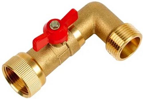 Mosadzné holendrové koleno s ventilom 1