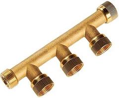 Mosadzný holendrový 3-T-kus 1" M x F x F x F x F, PN10