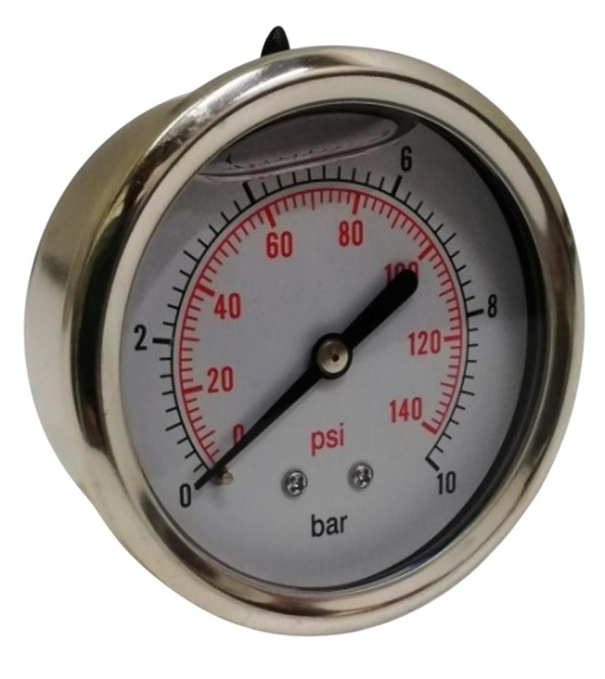 Glycerínový manometer 1/4", 0-10 bar - zadný vývod